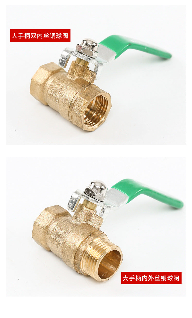 1/2'' Brass Ball Valve Male to Female Water Gas Oil Valve with lever handle Copper Plumbing Valve