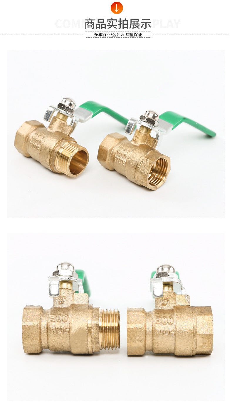 1/2'' Brass Ball Valve Male to Female Water Gas Oil Valve with lever handle Copper Plumbing Valve