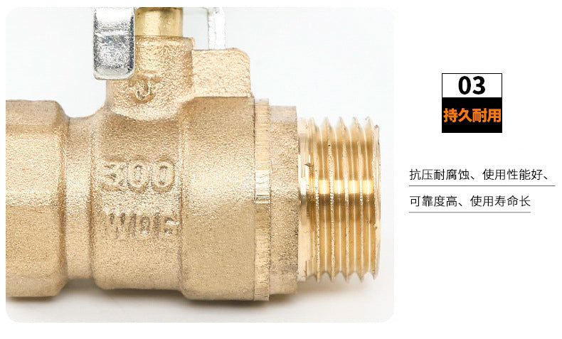 1/2'' Brass Ball Valve Male to Female Water Gas Oil Valve with lever handle Copper Plumbing Valve
