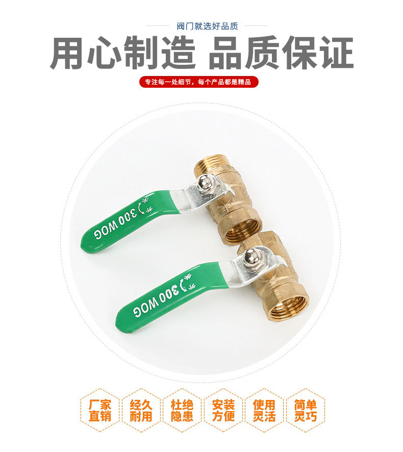 1/2'' Brass Ball Valve Male to Female Water Gas Oil Valve with lever handle Copper Plumbing Valve