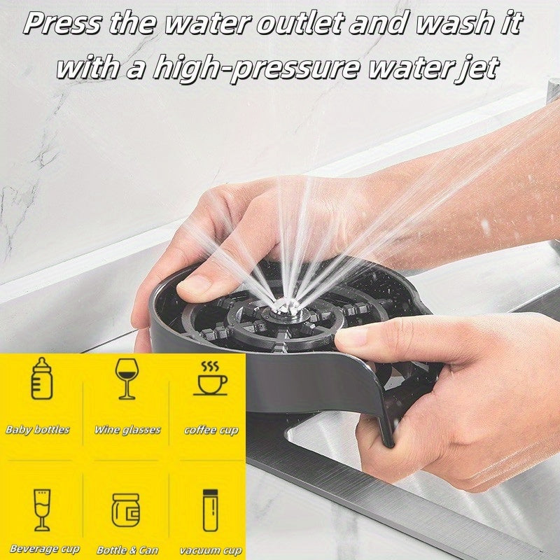 Automatic glass washer, easy to install automatic bottle washer with high pressure wash and press