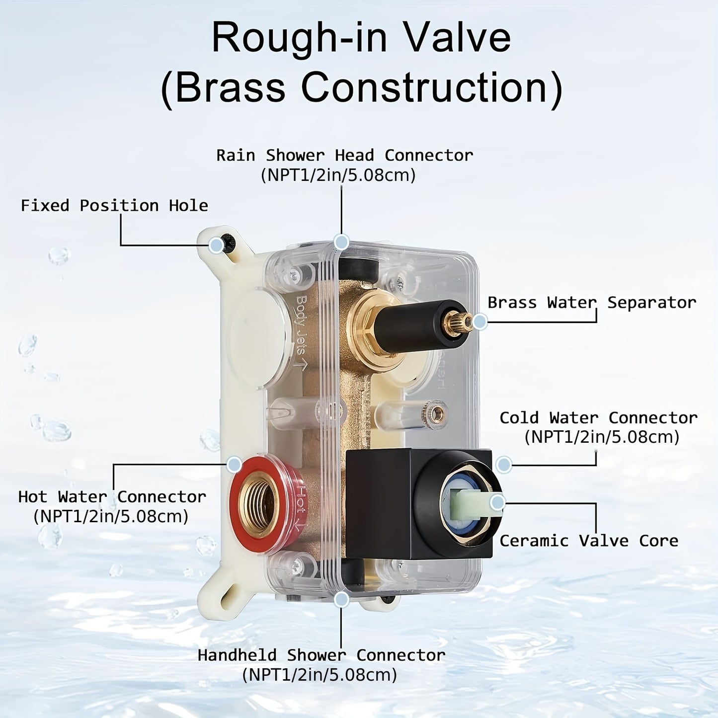 Shower Faucet Set, Copper Shower System with Rain Shower Head and Handheld, Wall Mount Oil Rubbed Finish,