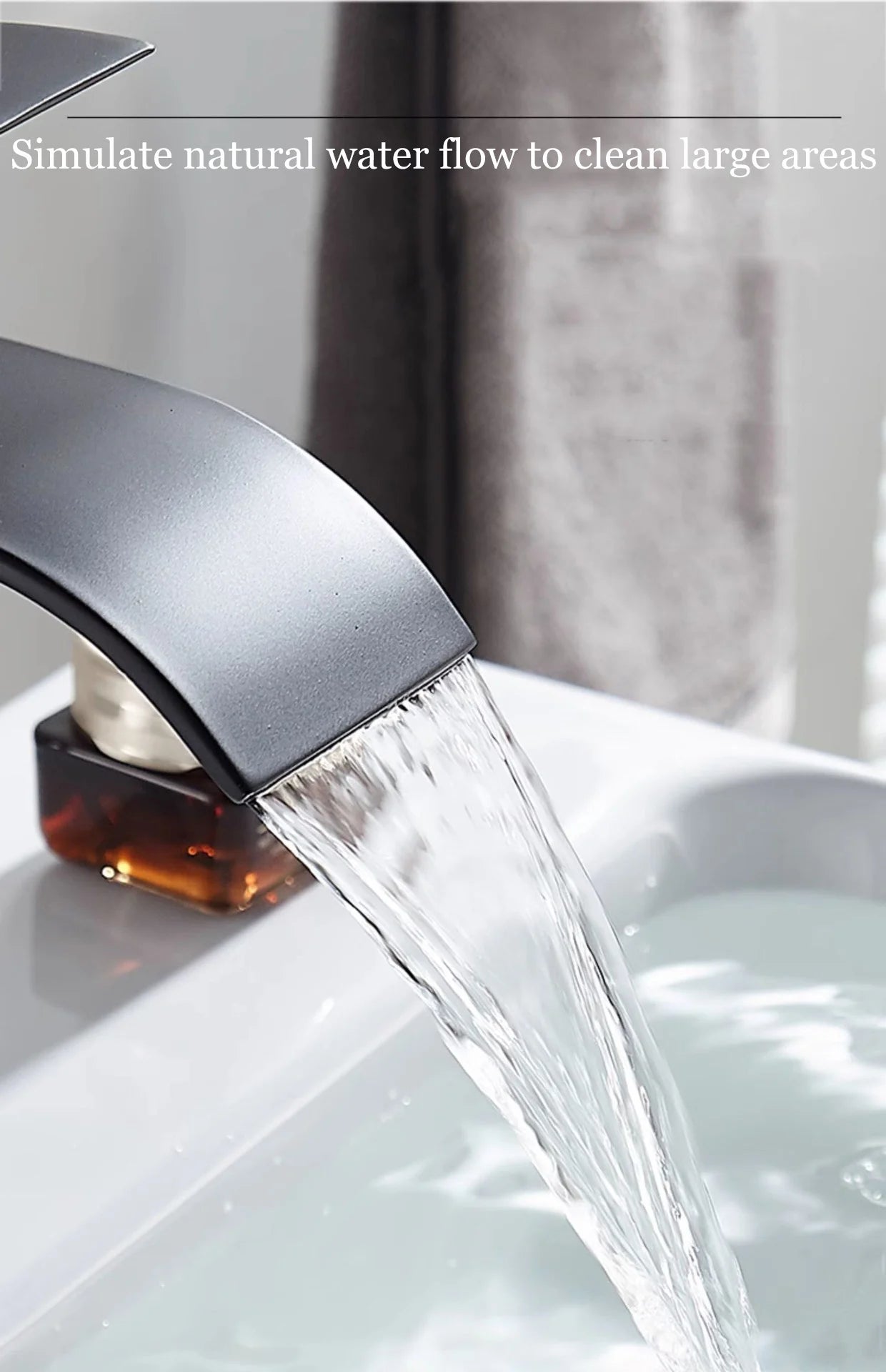 Hot and Cold Water Waterfall Dragon Head Washbasin Single Faucet