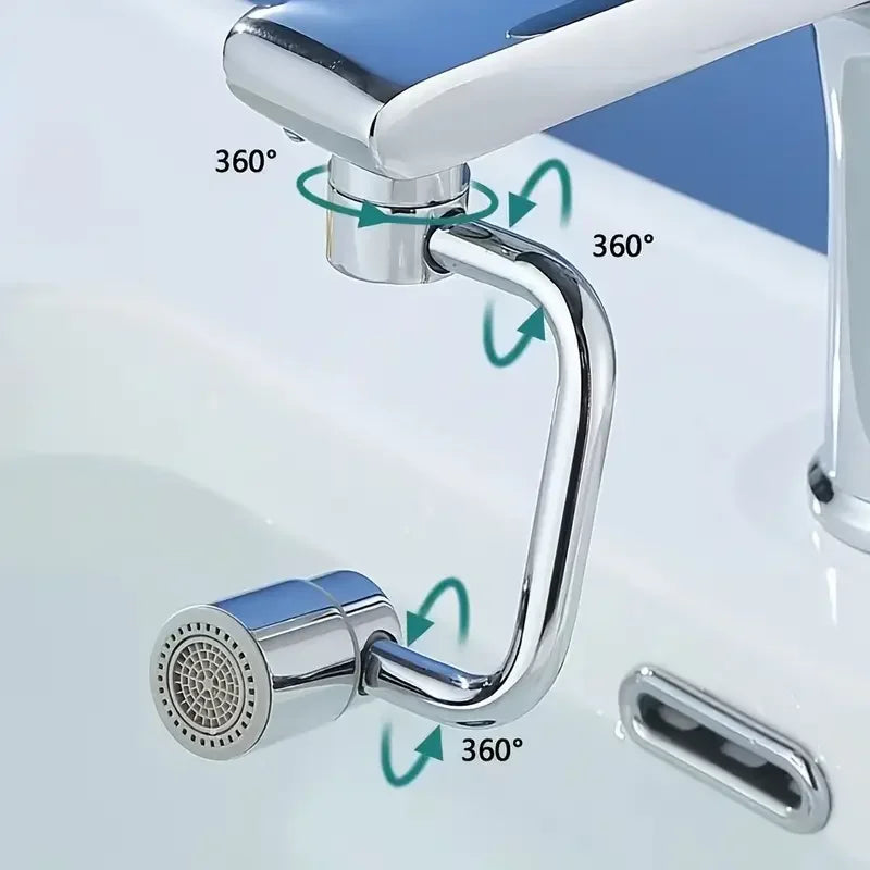 1080° Swivel Faucet Extender Universal Splash proof Dual Spray Modes