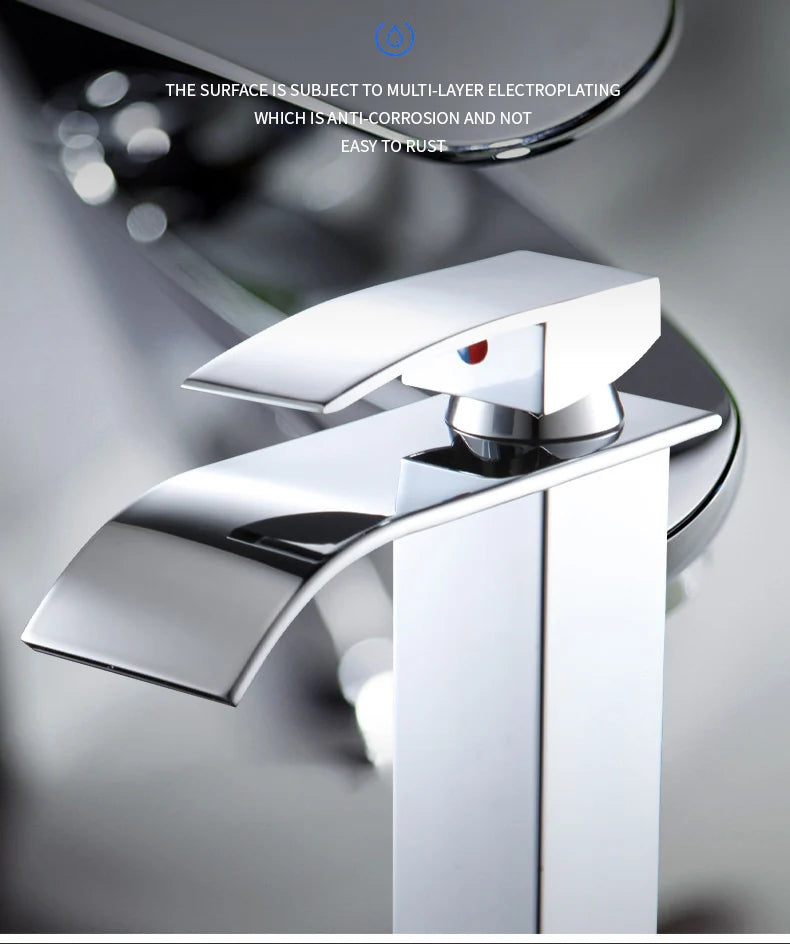 Hot and Cold Water Waterfall Dragon Head Washbasin Single Faucet