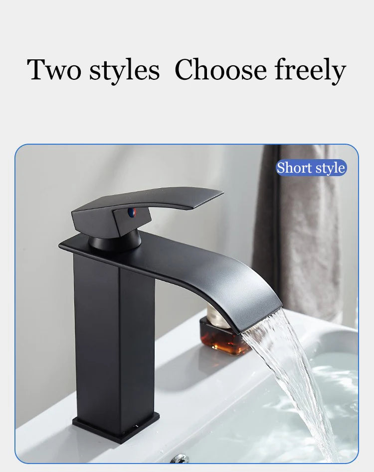 Hot and Cold Water Waterfall Dragon Head Washbasin Single Faucet