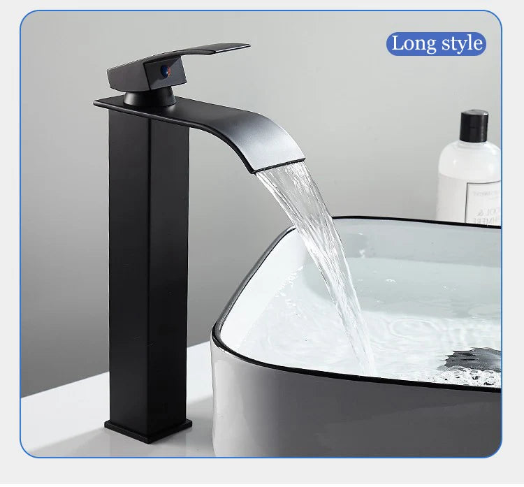 Hot and Cold Water Waterfall Dragon Head Washbasin Single Faucet