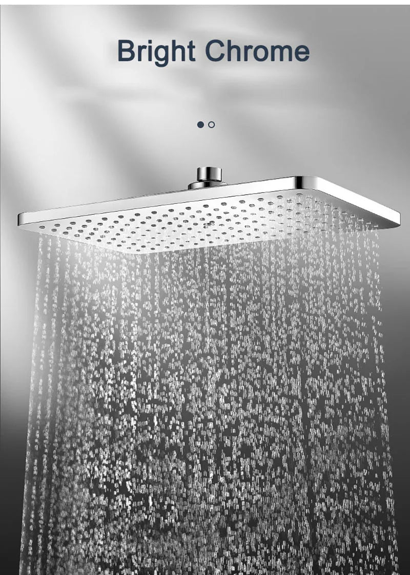 Black Golden Shower Head Rainfall , Rainfall Showerhead