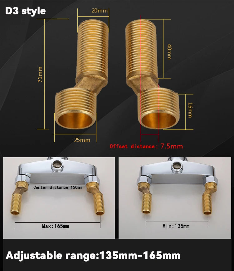 Shower System Mounting Accessories Lengthening Screws Eccentric Screw Bathroom Faucet Connector Faucet Universal Accessories