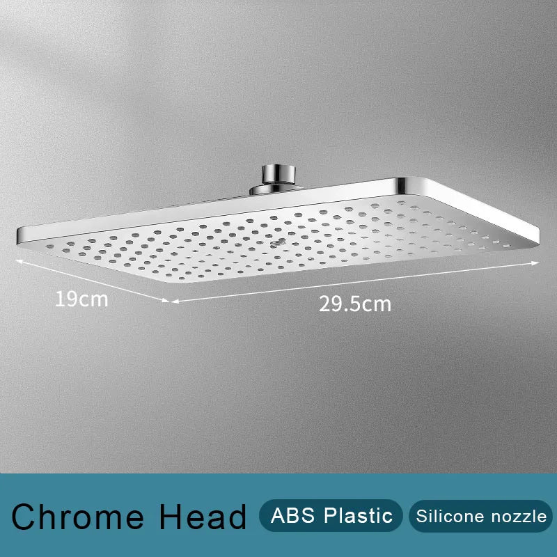 Black Golden Shower Head Rainfall , Rainfall Showerhead