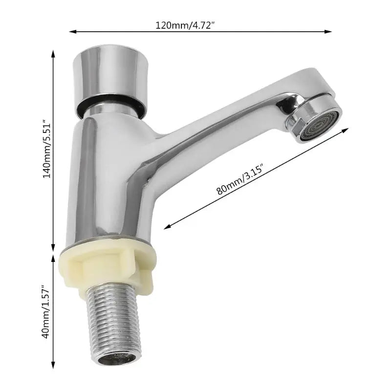 Basin Self Closing Water-saving Faucet Bathroom Basin Cold Water Faucet Delay Button Section Faucet