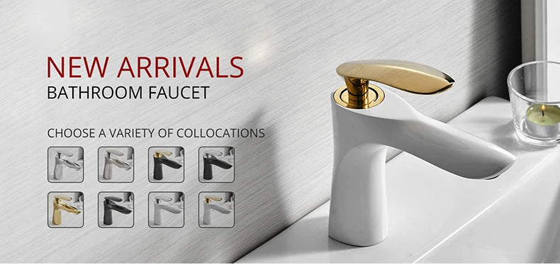 Basin Faucet Brass Mixer ,Black/Chrome Wash basin Faucet Single Handle Hot and Cold