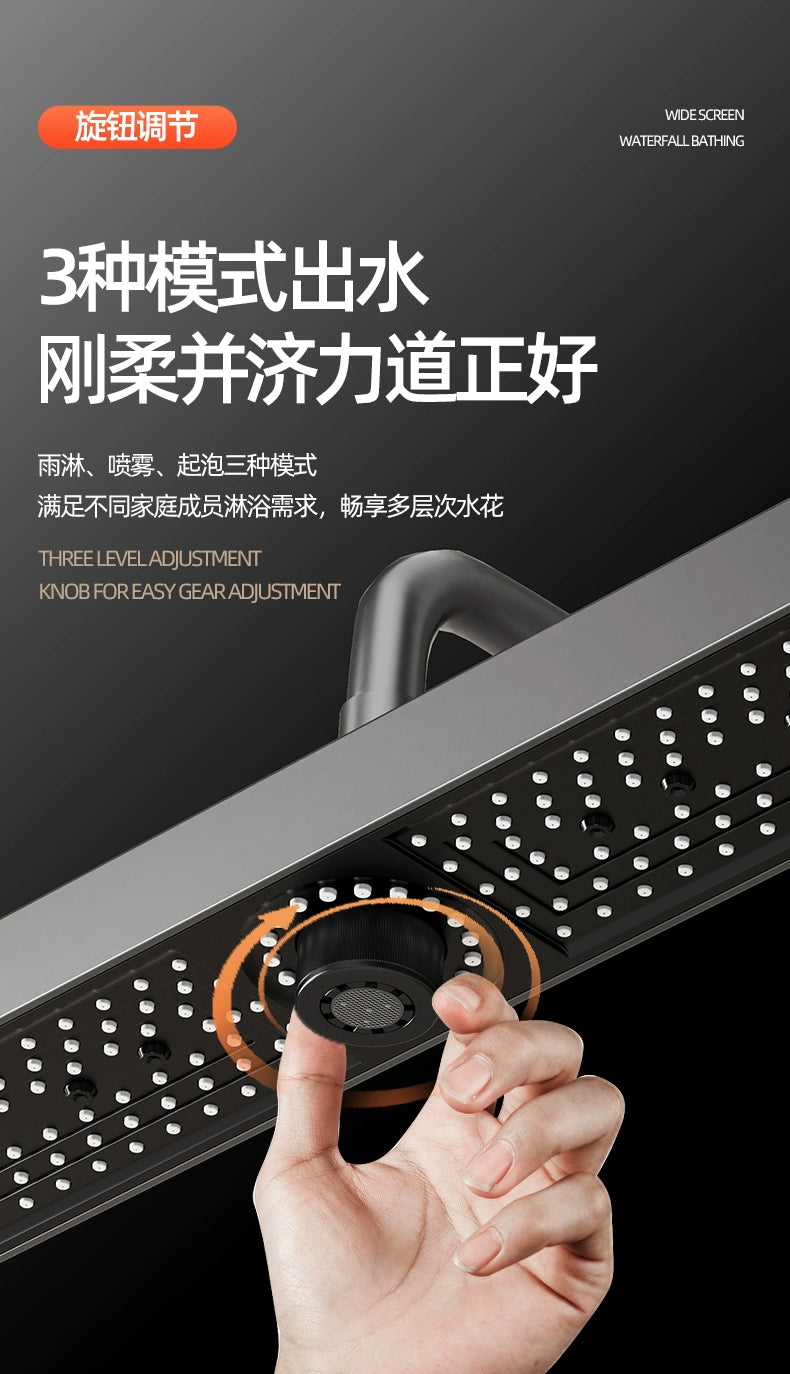 New 480mm Big Panel Showerhead 3 Mode Supercharge Rainfall Shower Head