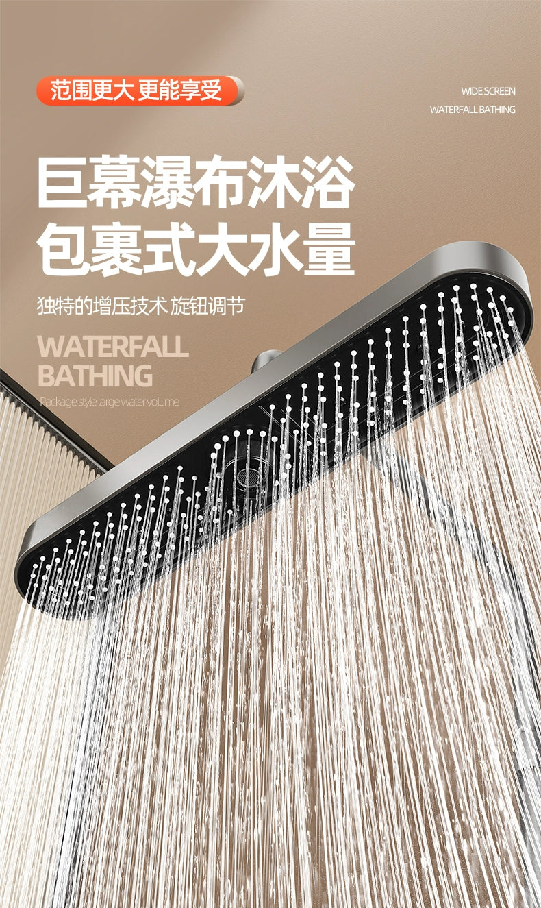 New 480mm Big Panel Showerhead 3 Mode Supercharge Rainfall Shower Head