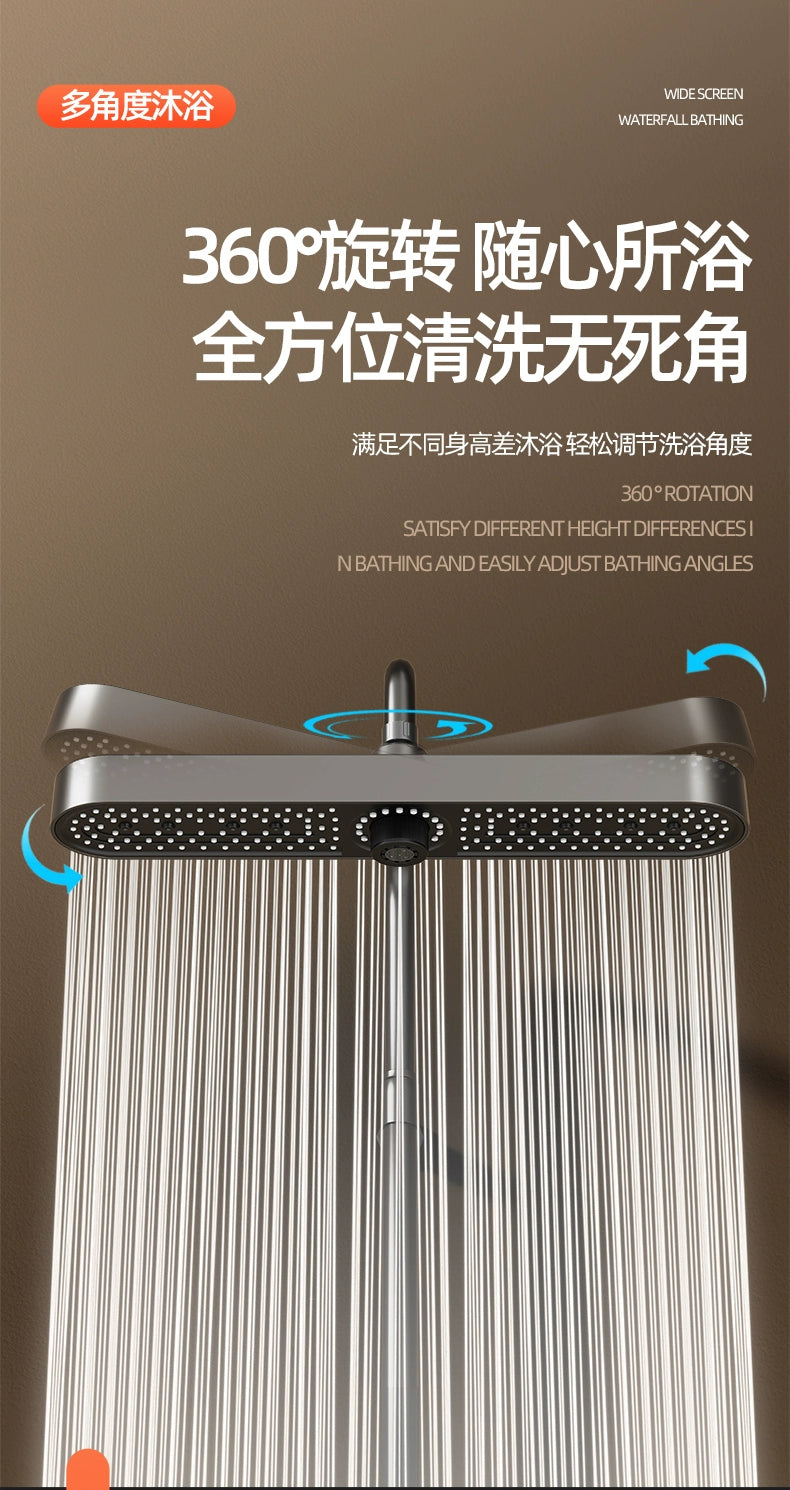 New 480mm Big Panel Showerhead 3 Mode Supercharge Rainfall Shower Head