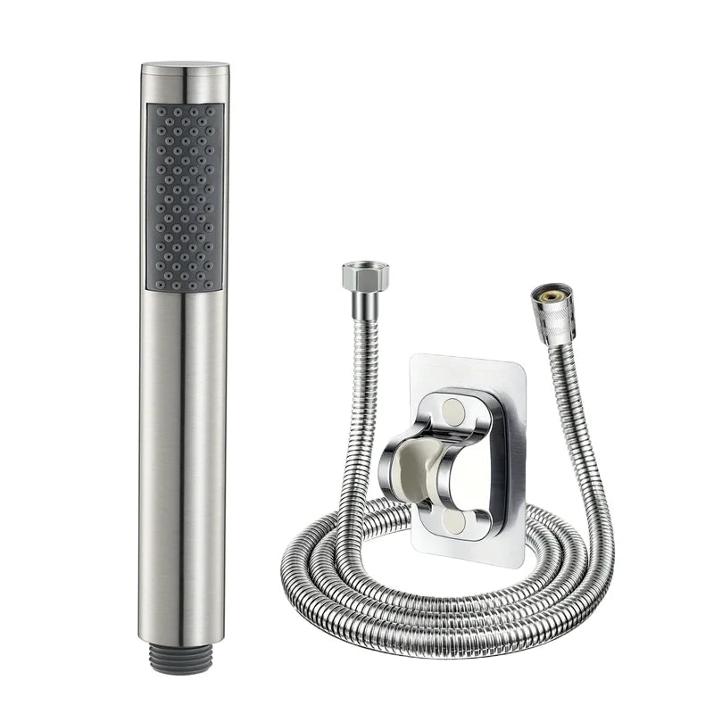 Handheld Cylindrical Stainless Steel Booster Shower Head
