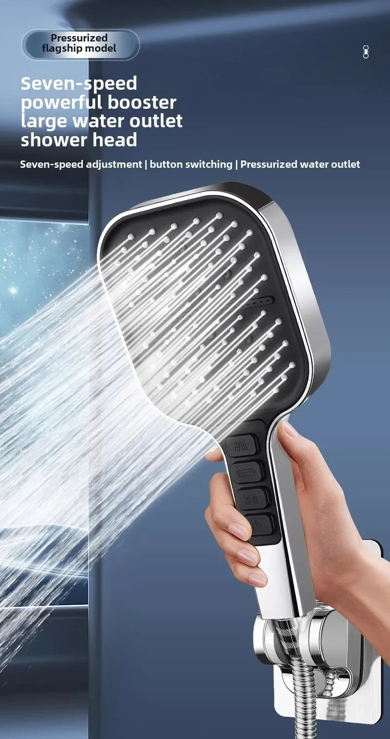Large Shower Head 7 Modes Adjustable Shower Head