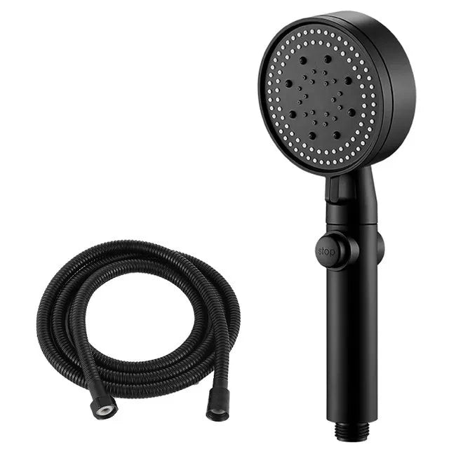 High Pressure Shower Head 5 Modes Adjustable One-Key Stop Spray Nozzle