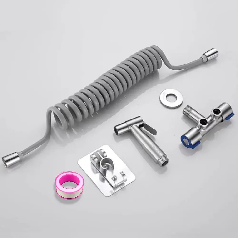 304 Stainless Steel Spray Gun Shower Handheld Bidet Sprayer Set