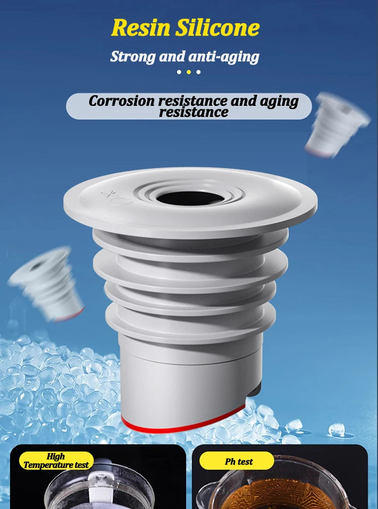 Silicone Bathroom Sewer Seal Ring Kitchen Sink Sewer Pipe Plug Washing Machine Anti-odor Leakage Floor Drain Connector Stopper