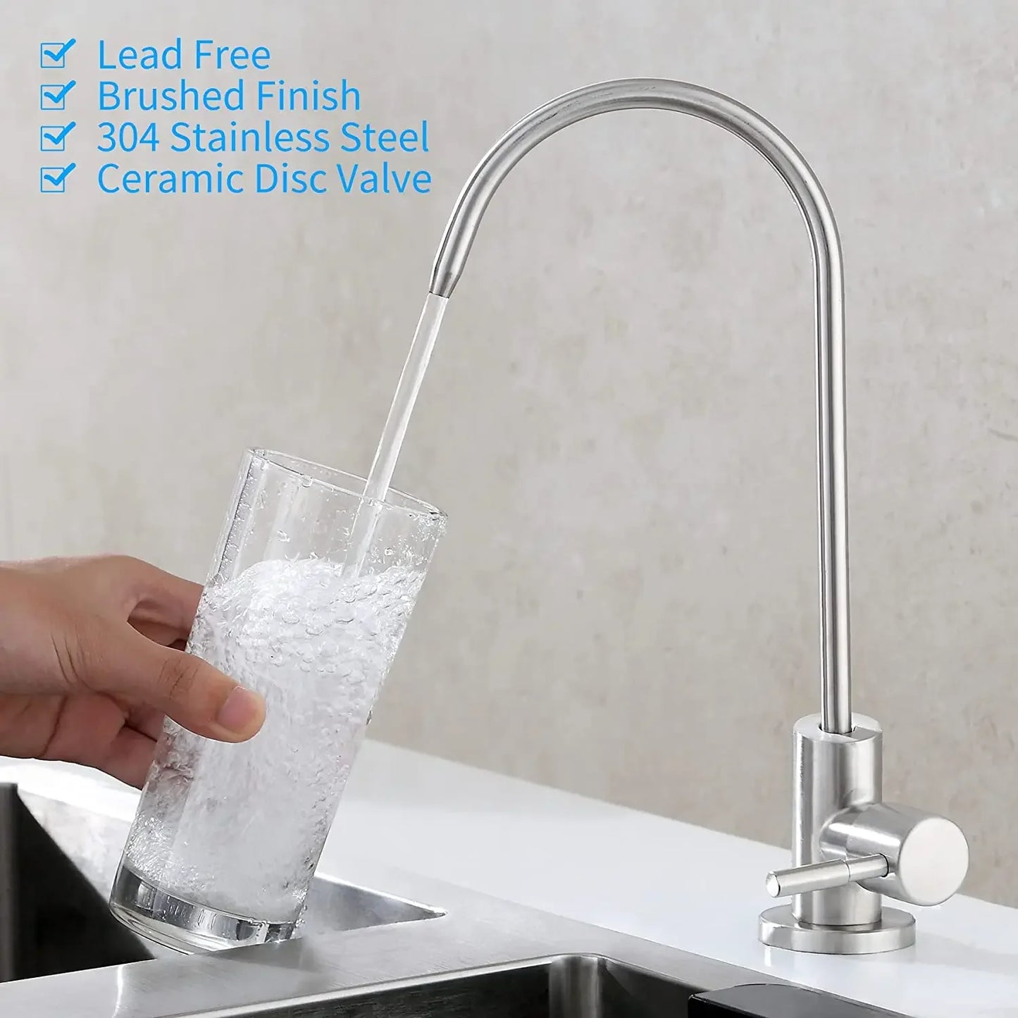 Water Purifier Faucet, Lead-Free Filtered Faucet Fits Reverse Osmosis Units