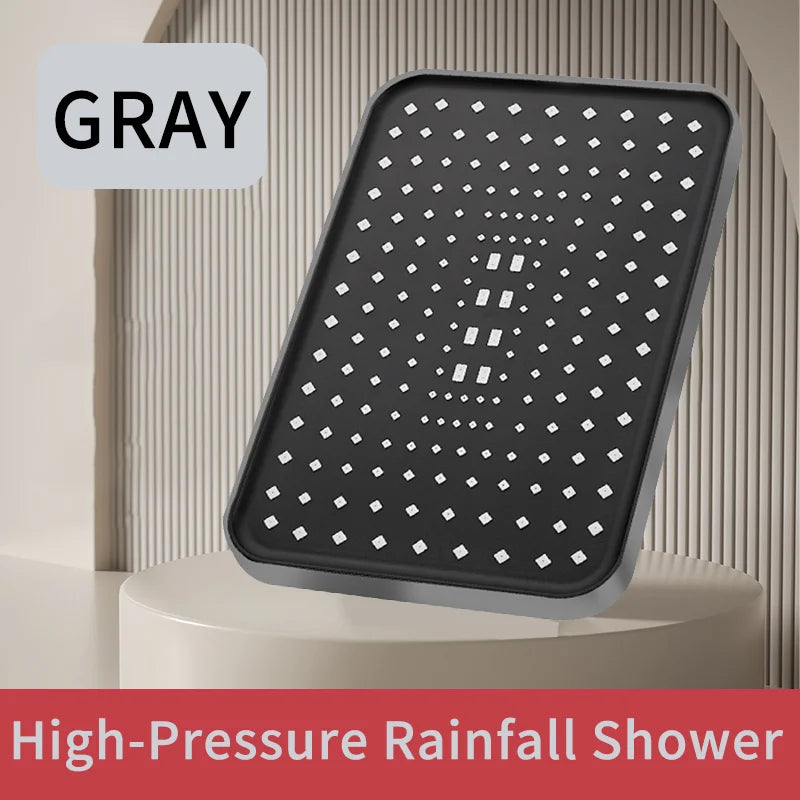 High Pressure 12 Inch Rain Shower Head Supercharged with 360°Adjustable Swivel, Large Flow