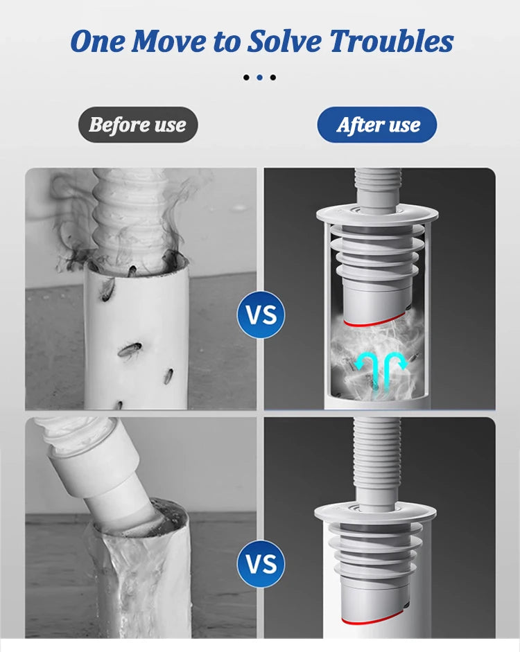 Silicone Bathroom Sewer Seal Ring Kitchen Sink Sewer Pipe Plug Washing Machine Anti-odor Leakage Floor Drain Connector Stopper
