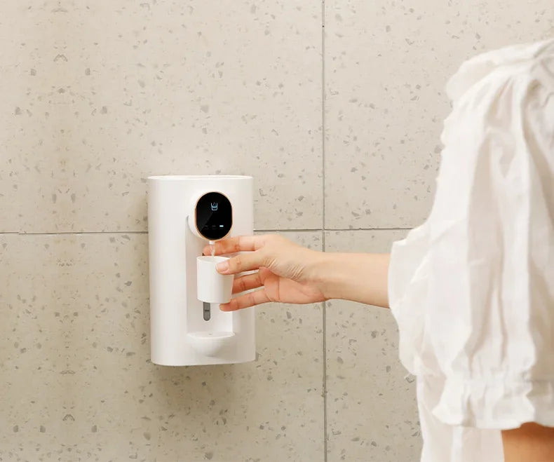 Smart Touchless 540ML Mouthwash  Dispenser w/LED, 3 Modes, Wall/Table Mount, 2 Cups,