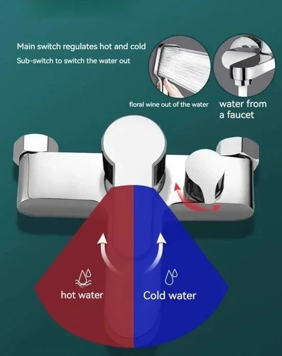 Bathroom Shower Faucet Mixing Valve Shower ,Shower Set Bathtub Mixing Switch Triple Hot and Cold Faucet