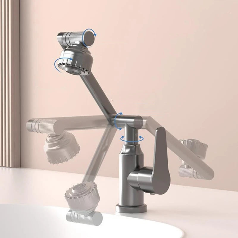 Bathroom Sink Faucet Basin Faucet 1080° Swivel Multifunction Cold and Hot Water Tap