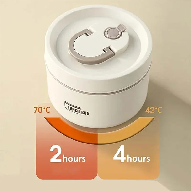 Portable Insulated Food Lunch Container Set with Thermal Lunch Box 3 Separate Stackable Lunch Container