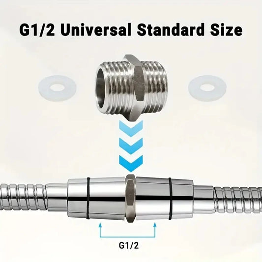 2 Pcs Shower Hose Extension Pipe Universal Hose Extender