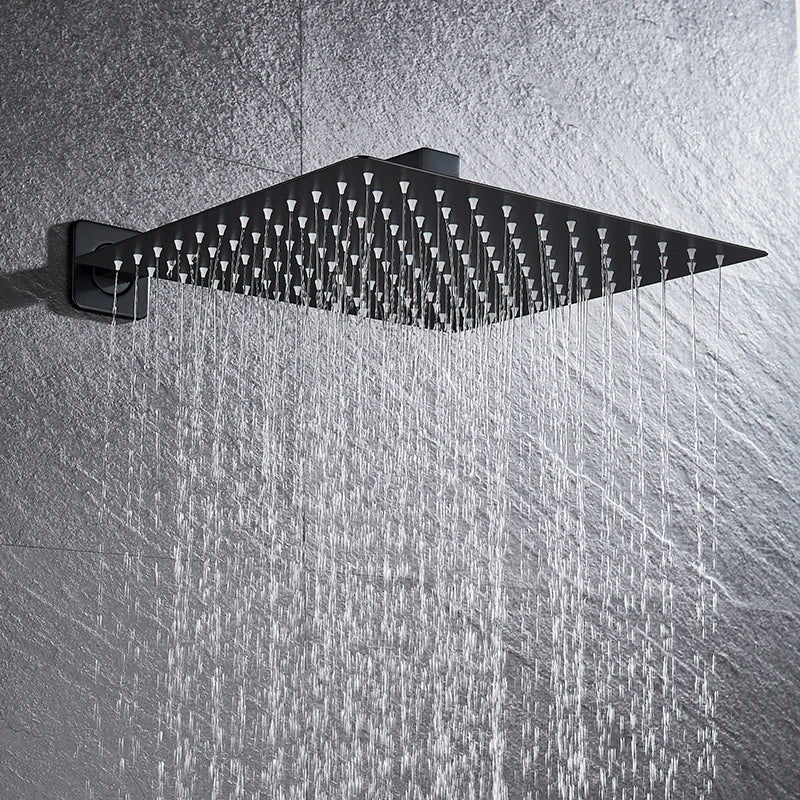 Rainfall Shower Head 8"/10"/12" Square Bathroom Ultrathin . Wall Mounted