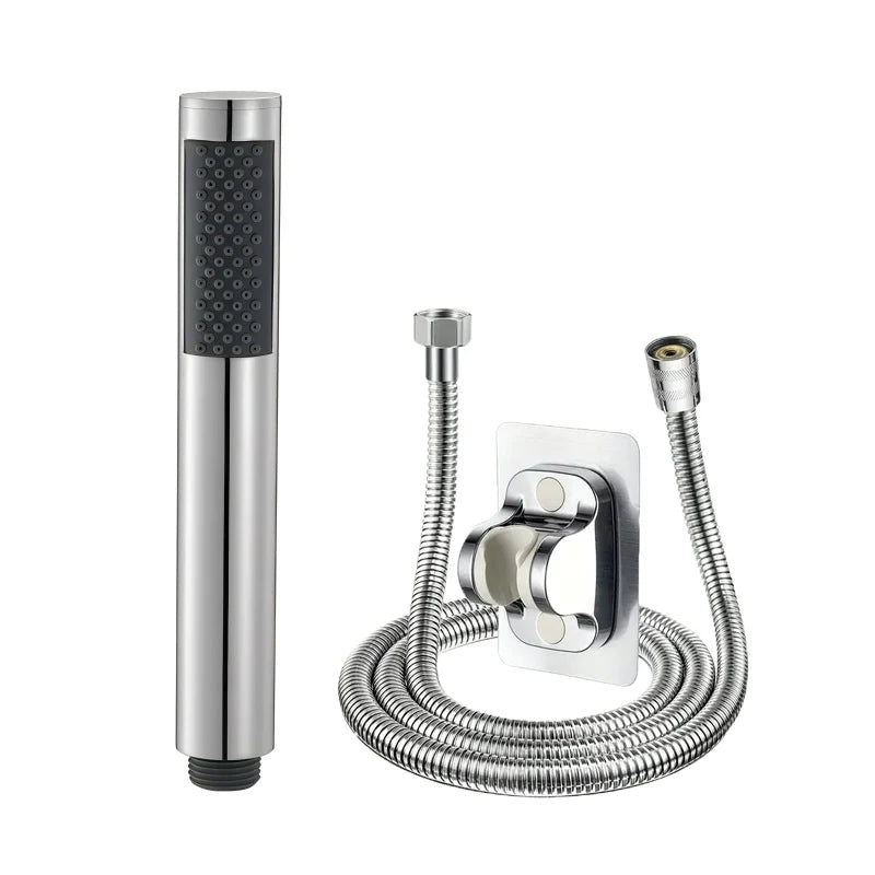 Handheld Cylindrical Stainless Steel Booster Shower Head
