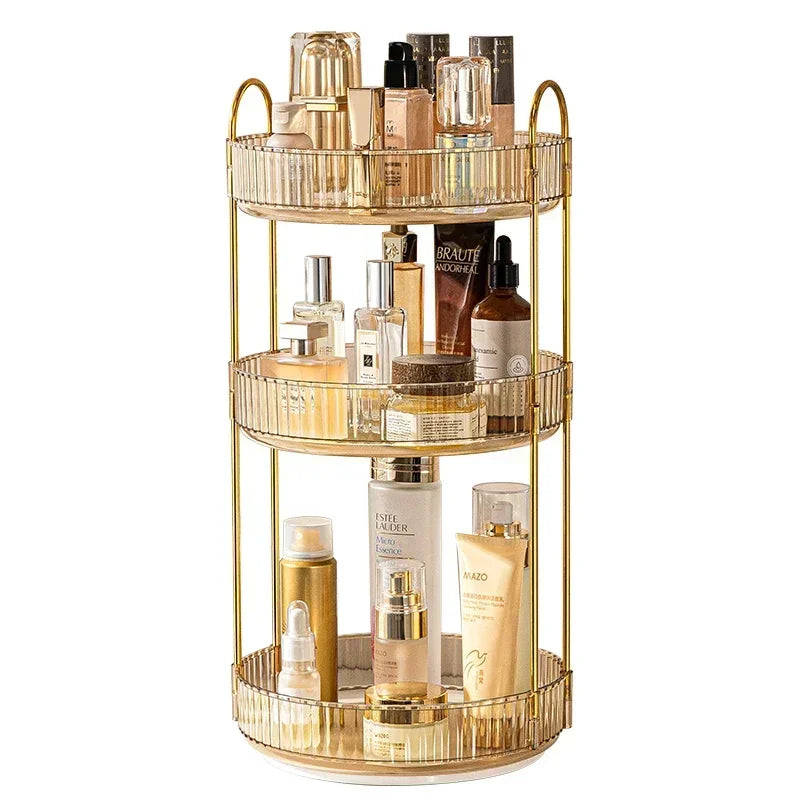 Rotating Makeup Organizer for Vanity 3 Tier Skincare Organizers