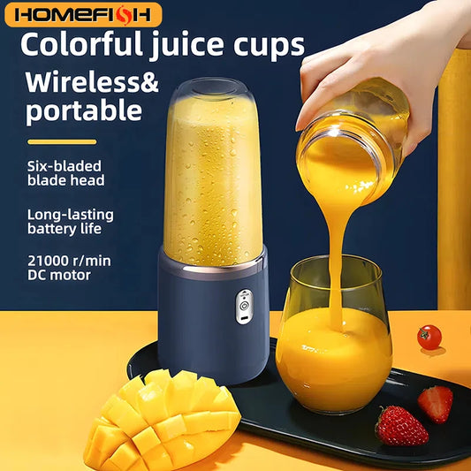 Portable Juicer Blender 400ml Electric Fruit Juicer USB Charging