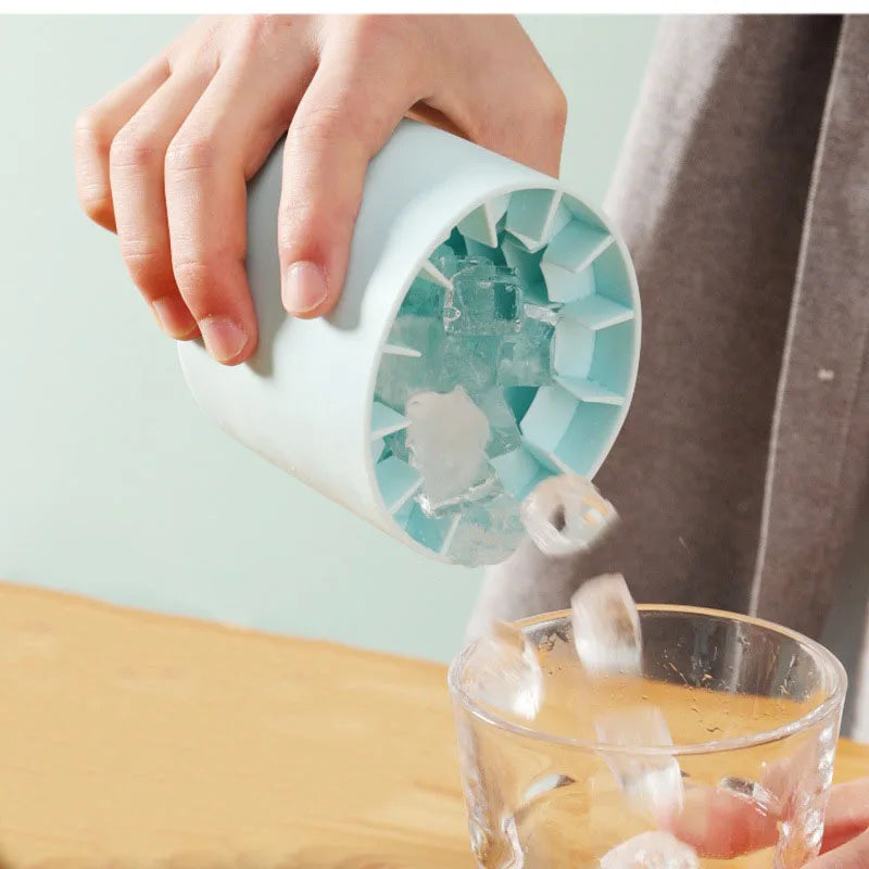 Silicone Ice Cube Mold Round Ice Bucket
