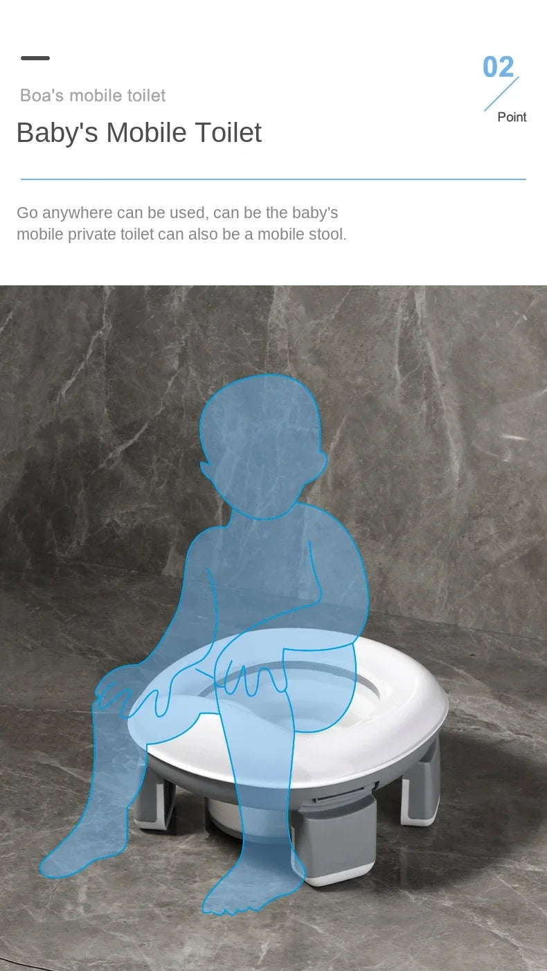 3 in 1 Travel Toilet Seat Foldable Children Potty with Bags Baby Pot Portable Silicone Baby Potty Training Toilet Seat