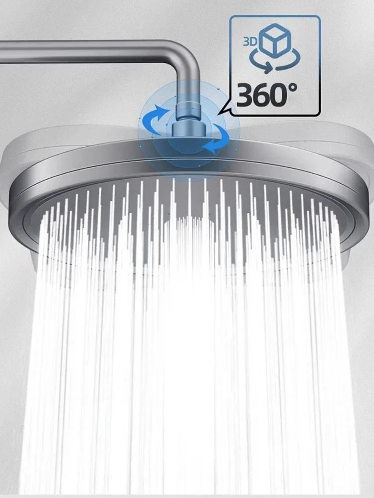 230mm Big Panel Showerhead 6 Mode Supercharge Rainfall Shower Head