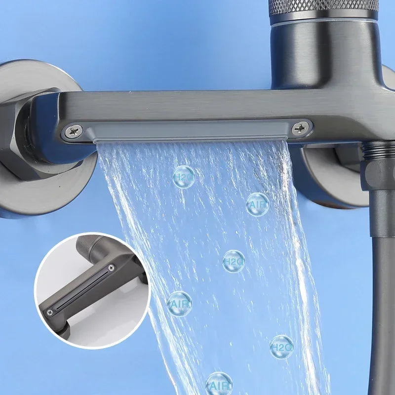 Gun Grey Shower Set , Bathroom Shower Faucet