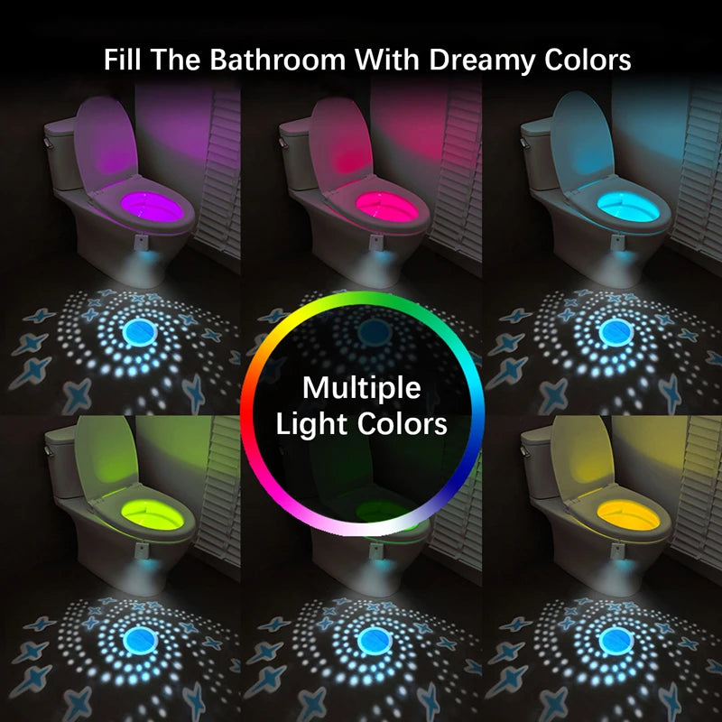 Motion Sensor Toilet Night Light 8-Color Changes