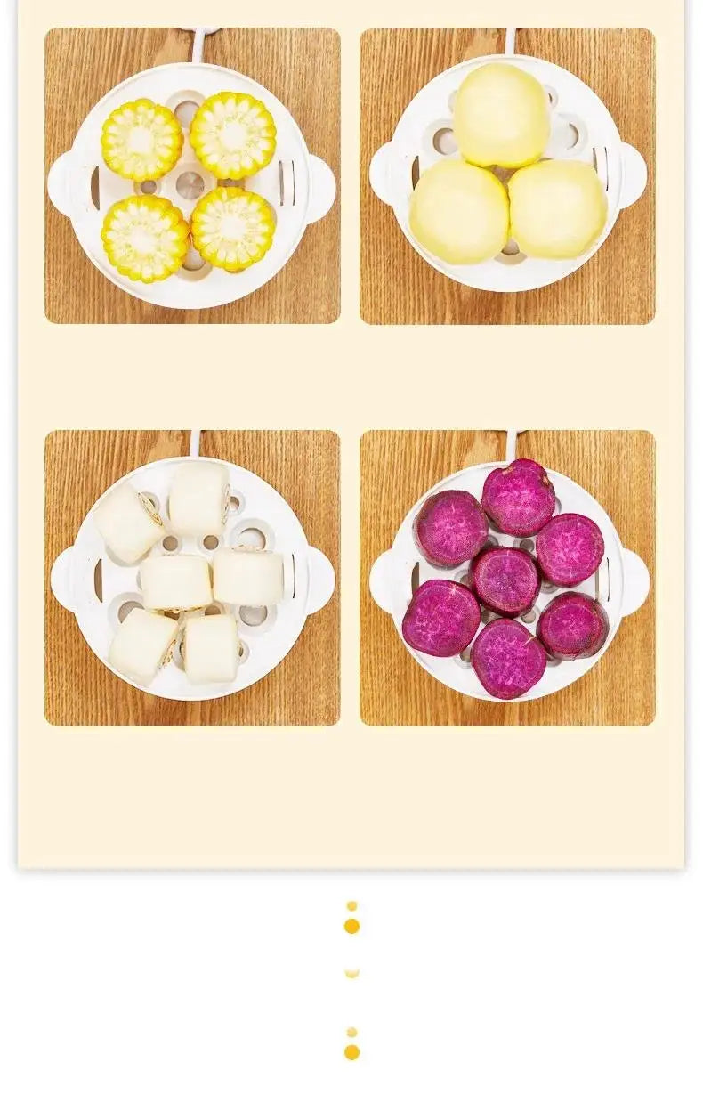 110V/220V Multifunctional Electric Egg Boiler Double Layers Egg Cooker Mini Steamer