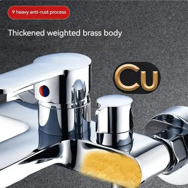 Bathroom Shower Faucet Mixing Valve Shower ,Shower Set Bathtub Mixing Switch Triple Hot and Cold Faucet