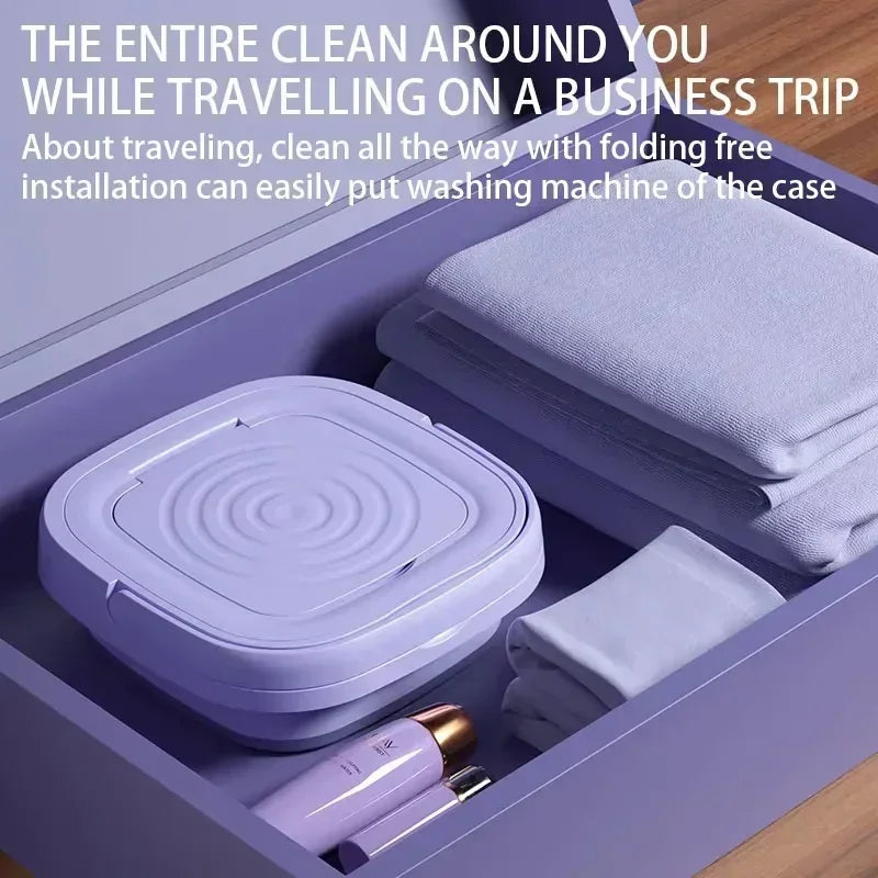 8L Portable Folding Washing Machine Bucket for ,Small Travel Washing Machine