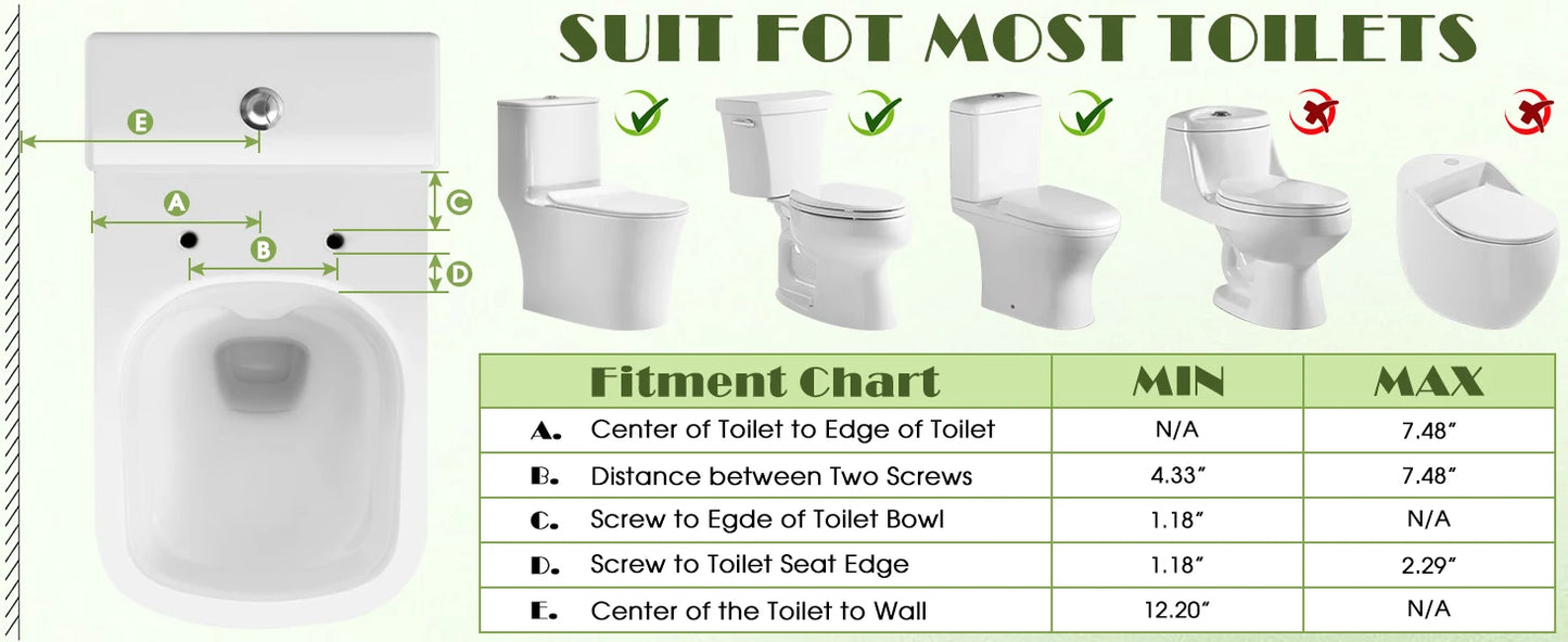 Ultra-Slim Bidet Attachment, Posterior&Feminine Wash-(Retractable Dual Nozzles), Non-Electric Bidet Attachment for Toilet Seat