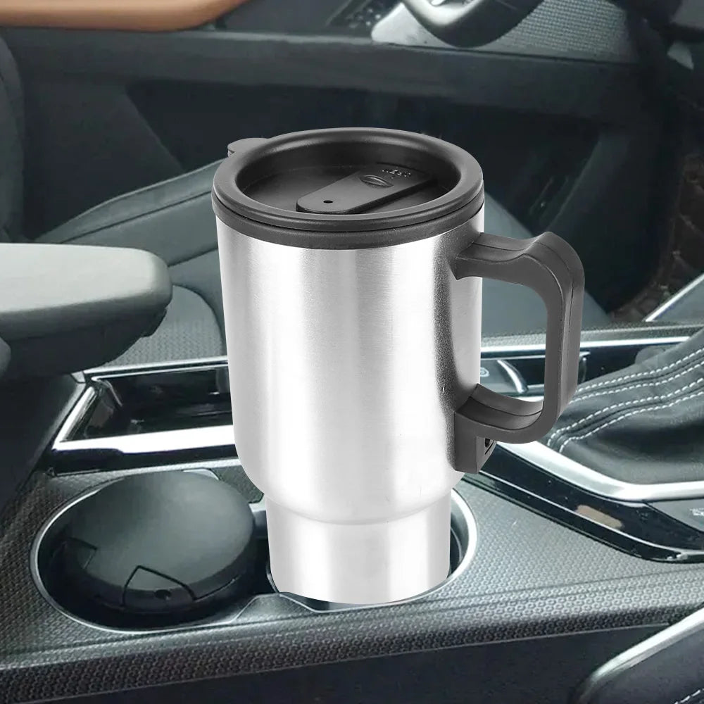 12V 450ml Electric Heating Car Kettle , Stainless Steel Vehicle Heating Cup