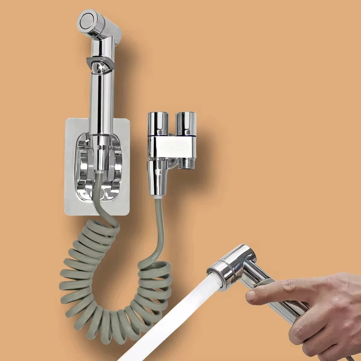 All-copper handheld toilet sprayer, bidet faucet,