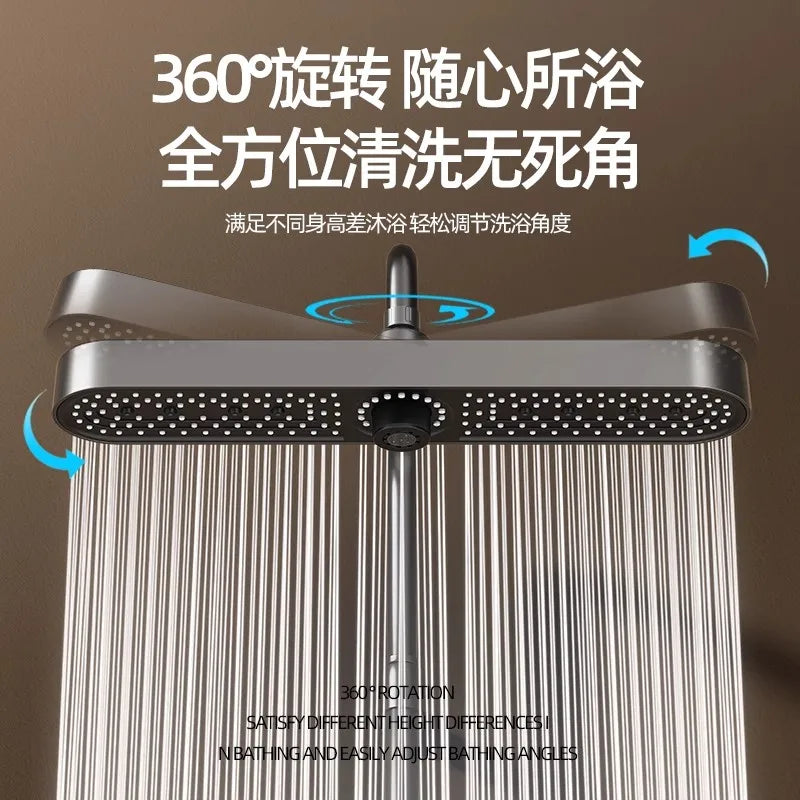 New 480mm Big Panel Showerhead 3 Mode Supercharge Rainfall Shower Head
