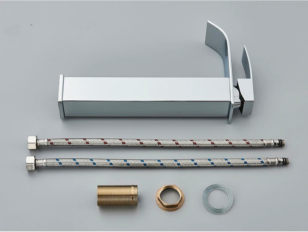 Brushed Golden Basin Faucets Single Lever Hole Deck Mount