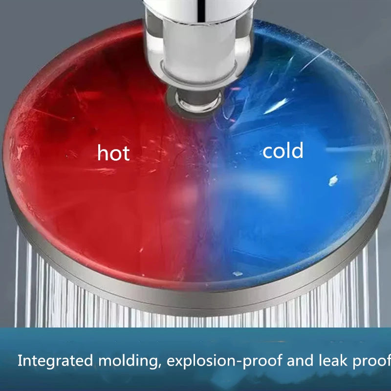 New 6 Modes Large Flow Supercharge Rainfall Shower Head 230mm Round High Pressure Top Spray Rain
